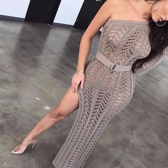 Haus of Layers Dresses & Skirts - NEW! Knitted Maxi Side Slit Dress